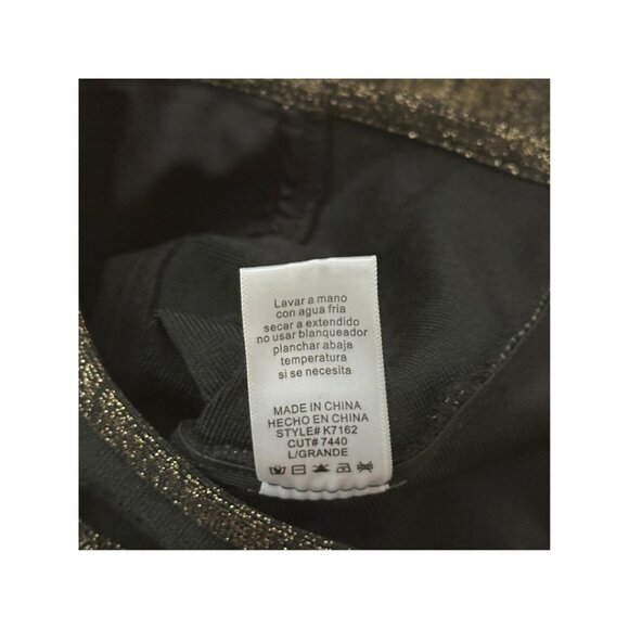 strapless sexy black and metallic gold bandage dress wow couture size large - Picture 8 of 10